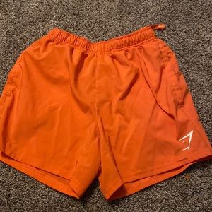 Orange gymshark shorts